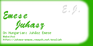 emese juhasz business card