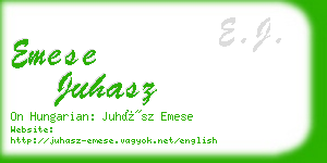 emese juhasz business card